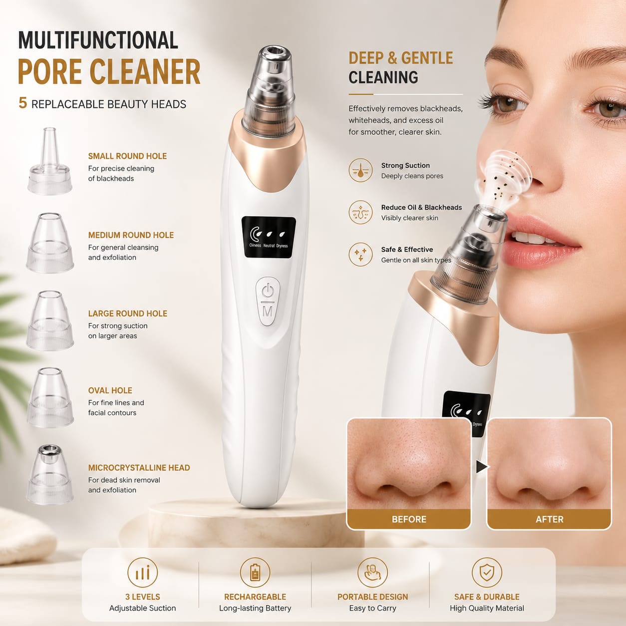 "Solvix™ Professional Pore Cleansing Blackhead Remover – Get Clear & Glowing Skin"
